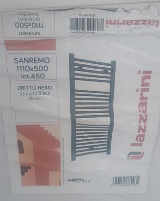 Termoarredo Lazzarini Sanremo 1110x500 Nero – Nuov