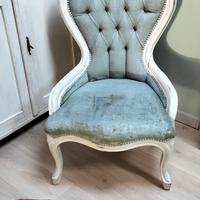 poltroncina d'epoca in stile Luigi Filippo