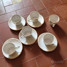 SET 6 TAZZE CAFFE’ IN PORCELLANA