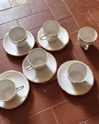 SET 6 TAZZE CAFFE’ IN PORCELLANA