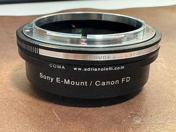 Adattatore obiettivi Canon FD a Sony E mount