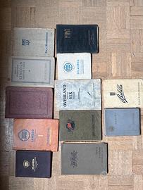 Libretti d’istruzione per auto d’epoca.