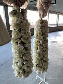 Coppia di pendenti rose h 75cm cad