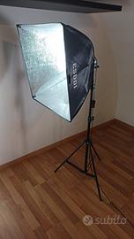 Kit faretto-illuminatore softbox per video e foto