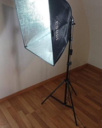 Kit faretto-illuminatore softbox per video e foto