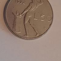 Moneta Repubblica Italiana  Lire 50 Piccola 1992