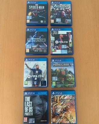 Lotto 8 Giochi PS4 come nuovi