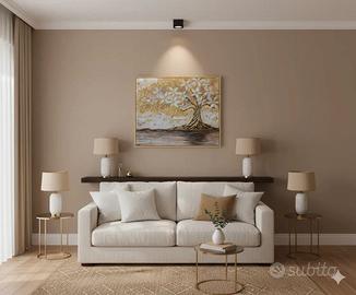 Quadro d'arredo, con dettagli scultorei in rilievo