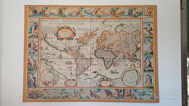 Grande Puzzle mappa del mondo incorniciato 138x97