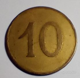 gettone Ristorante Tantalo Milano valore 10