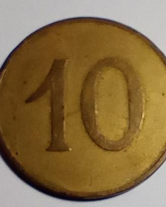 gettone Ristorante Tantalo Milano valore 10