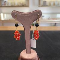 Orecchini pendenti Argento 925, Corallo Rosso e Ag