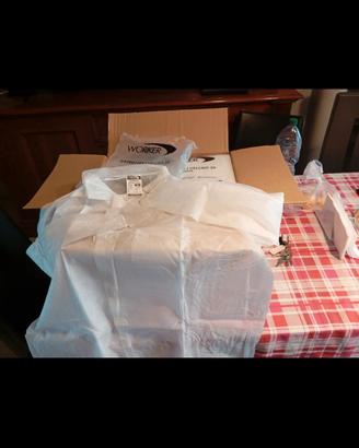 set camicia camice monouso in plp velcro con tasca