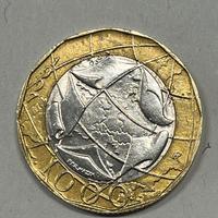 Moneta da 1000 lire 1997 con confini errati