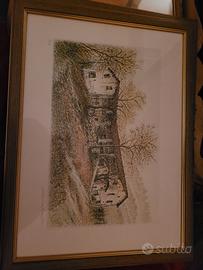 Litografia certificata ed incorniciata