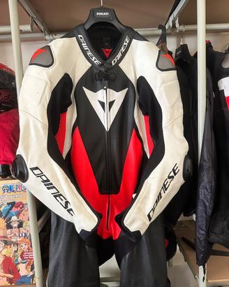 Tuta in pelle da moto Laguna Seca 5 Dainese