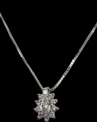 COLLANA ORO DIAMANTI 0,80 CARATI
