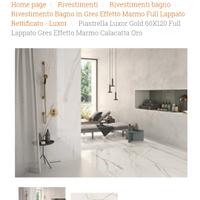 Piastrella effetto marmo calacatta gold