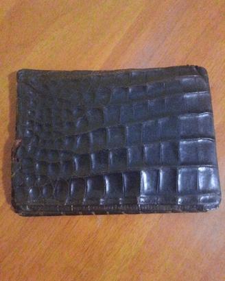 portafoglio pelle di coccodrillo anni 90 