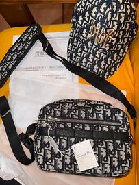 Borsa a tracolla Safari jaquard Dior oblique