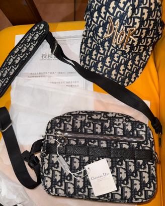 Borsa a tracolla Safari jaquard Dior oblique