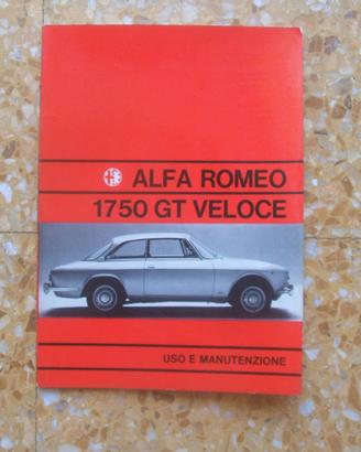 USO MANUTENZIONE ALFA ROMEO 1750 GT VELOCE 04 71
