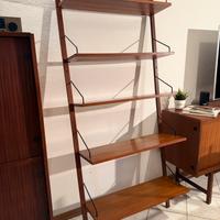 Libreria a parete in teak