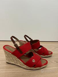 Sandali Wrangler in rafia con tacco