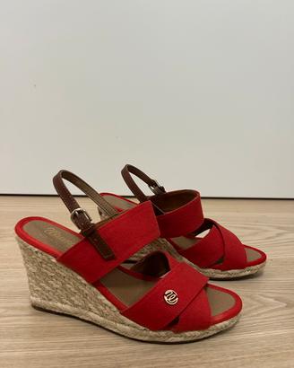 Sandali Wrangler in rafia con tacco