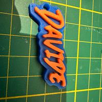 Portachiavi personalizzabile con nome - Stampa 3d