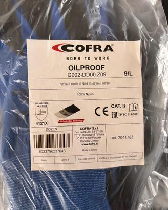 12 paia di Guanti antinfortunistici Cofra Oilproof