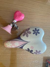 Sella e campanello tromba  per bicicletta bambina