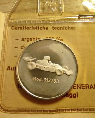 Medaglia ARGENTO anno 1974 AGIP-FERRARI FDC