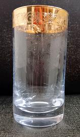 6 BICCHIERI HighBall Orlo ORO decorato Incisioni