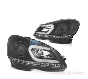 FARI MERCEDES W204 11-14 LUCE DIURNA A LED A TUBO 
