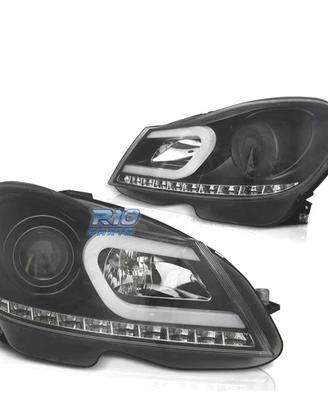 FARI MERCEDES W204 11-14 LUCE DIURNA A LED A TUBO 