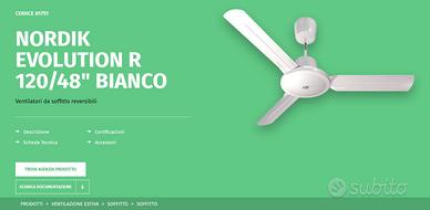 Ventilatore da soffitto NORDIK EVOLUTION R 120/48"