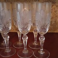 set calici da champagne cristallo vintage 