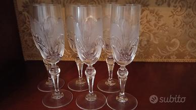 set calici da champagne cristallo vintage 