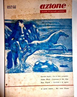 Lotto Riviste Azione 1959 Vintage Originali Politi