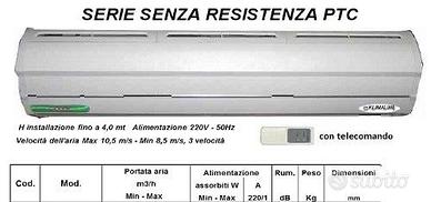 Barriera D'aria 120CM " KLIMALINE "Con Telecomando