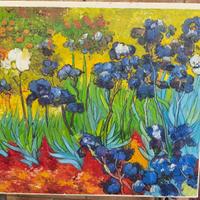 3 Quadri dipinti a mano su tela copie di Van Gogh