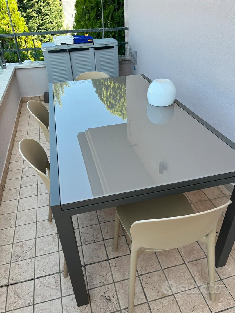 Deghi Tavolo Alluminio Legno Deghi Tavolo E Sedie Antracite Set Da - Main Image