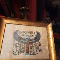 Cornice vintage Egitto legno oro Iside protezione 