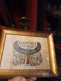 Cornice vintage Egitto legno oro Iside protezione 