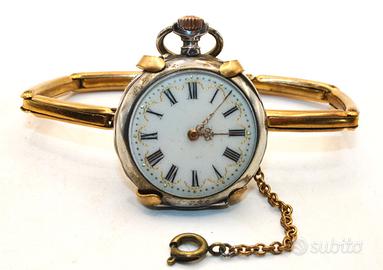 Raro bracciale orologio argento fine 1800