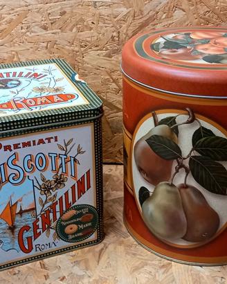 Scatole panettone Battistero vintage moderne latta