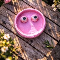 Posacenere rosa design occhi originale