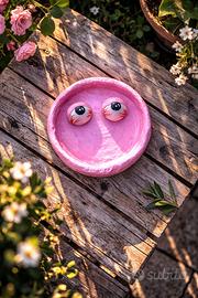 Posacenere rosa design occhi originale