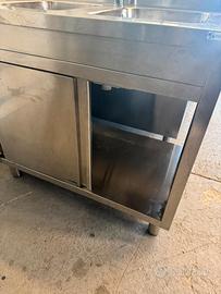 Lavello acciaio inox armadiato
